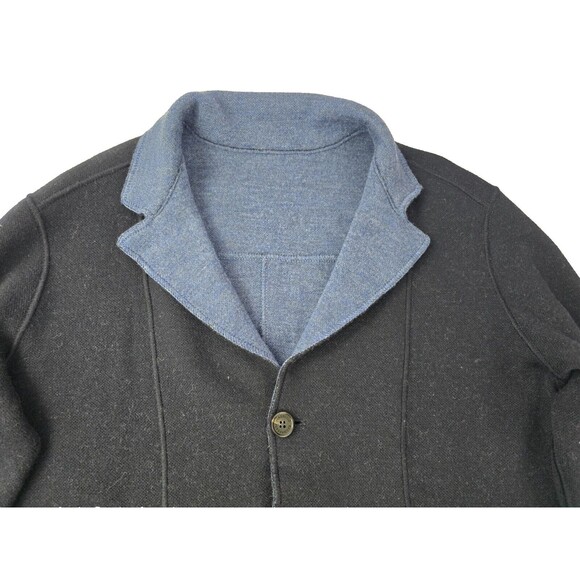Maurizio Baldassari Brera Reversible Knit Wool Swacket Blazer Cardigan 52 M - Picture 4 of 16